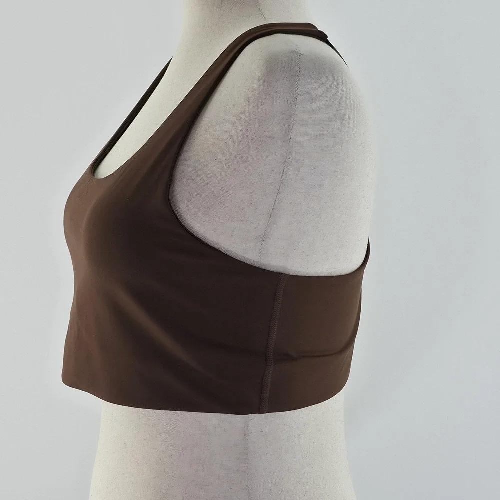 Girlfriend Collective Simone High Support Sports Bra Womens 2XL Cross Back Brown